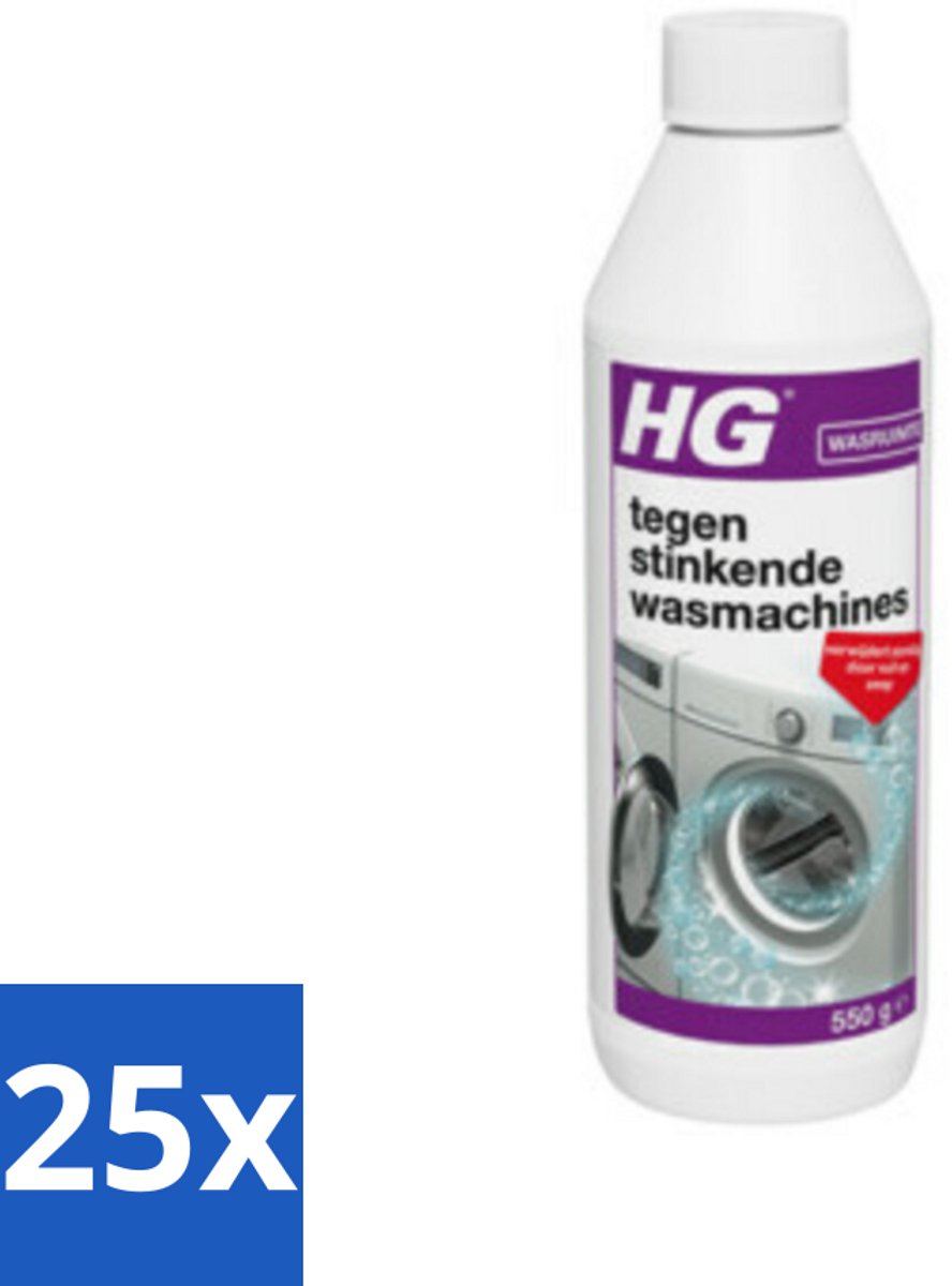 25 x HG Tegen Stinkende Wasmachines 550 gr - Wasmachine Reiniger - Stinkende Wasmachine - Wasmachine Aanslag - Wasmachine Vuil - Wasmachine Geur