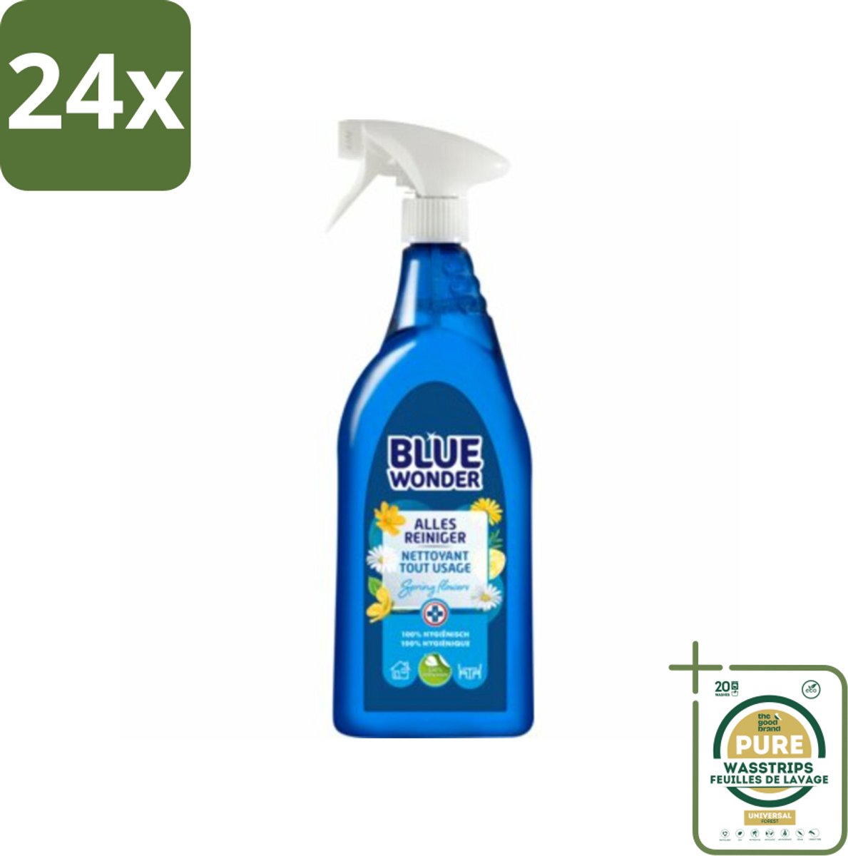 Blue Wonder Allesreiniger Spray 750 ml - Voordeelverpakking - 24 stuks - Reinigingsmiddel - Allesreiniger spray