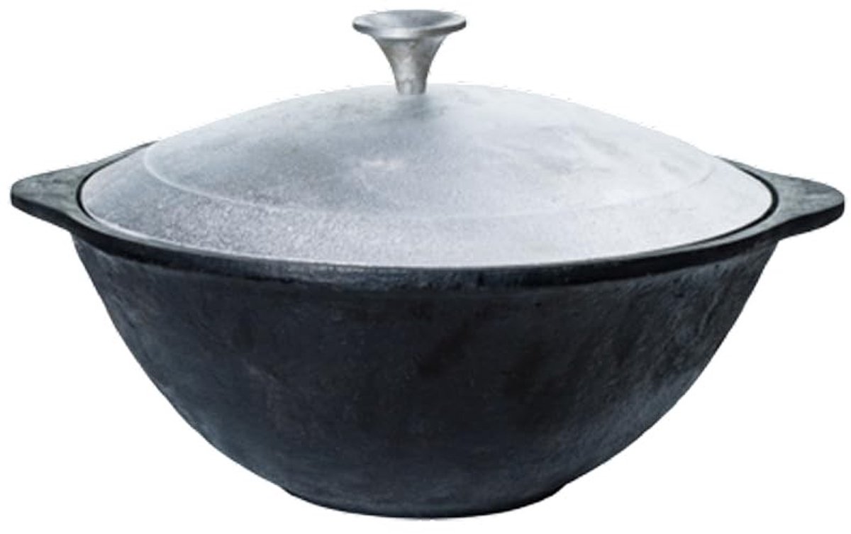 Elzusha - Gietijzeren Kookpot met Aluminium Deksel - 12 Liter