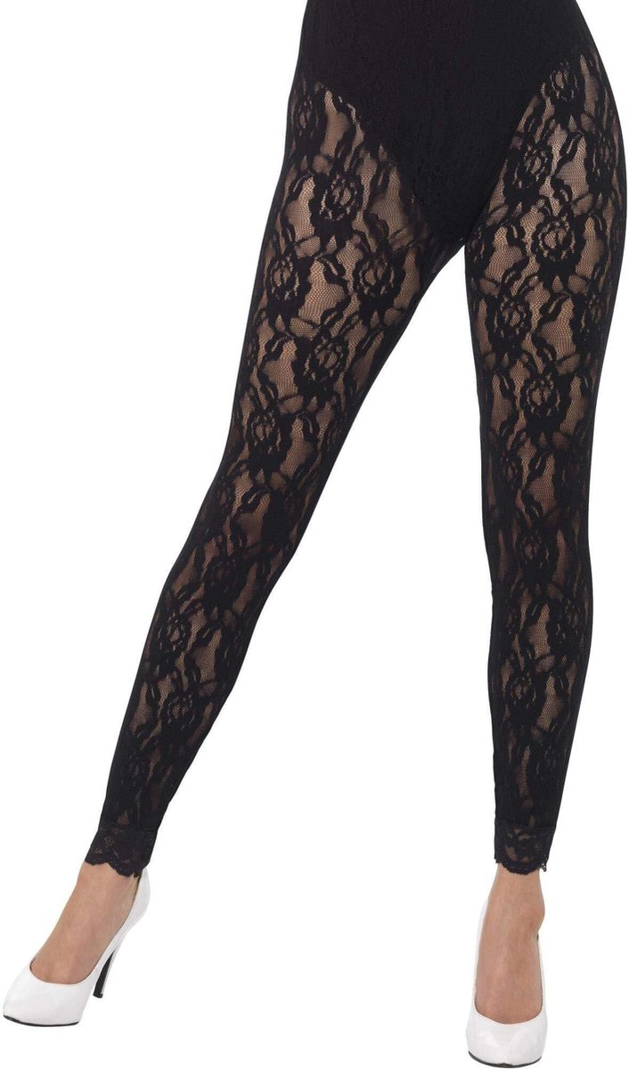 Elzusha - Kanten Legging voor Dames in Zwart
