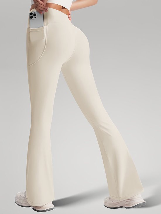 Currero Pilates Pak Dames - Yoga - Buttshaper - Gym - Fitness - Butt Lift - Bil Vergrotend - Heup Liftend - Yogakleding - Beige L — afbeelding 3