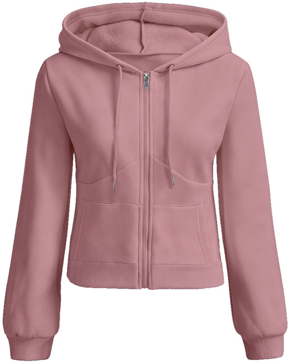 Currero Vest Dames Met Rits Sweater Cardigan Gebreid Sweaters Hoodie Warme Trui Lange Mouw Perzik