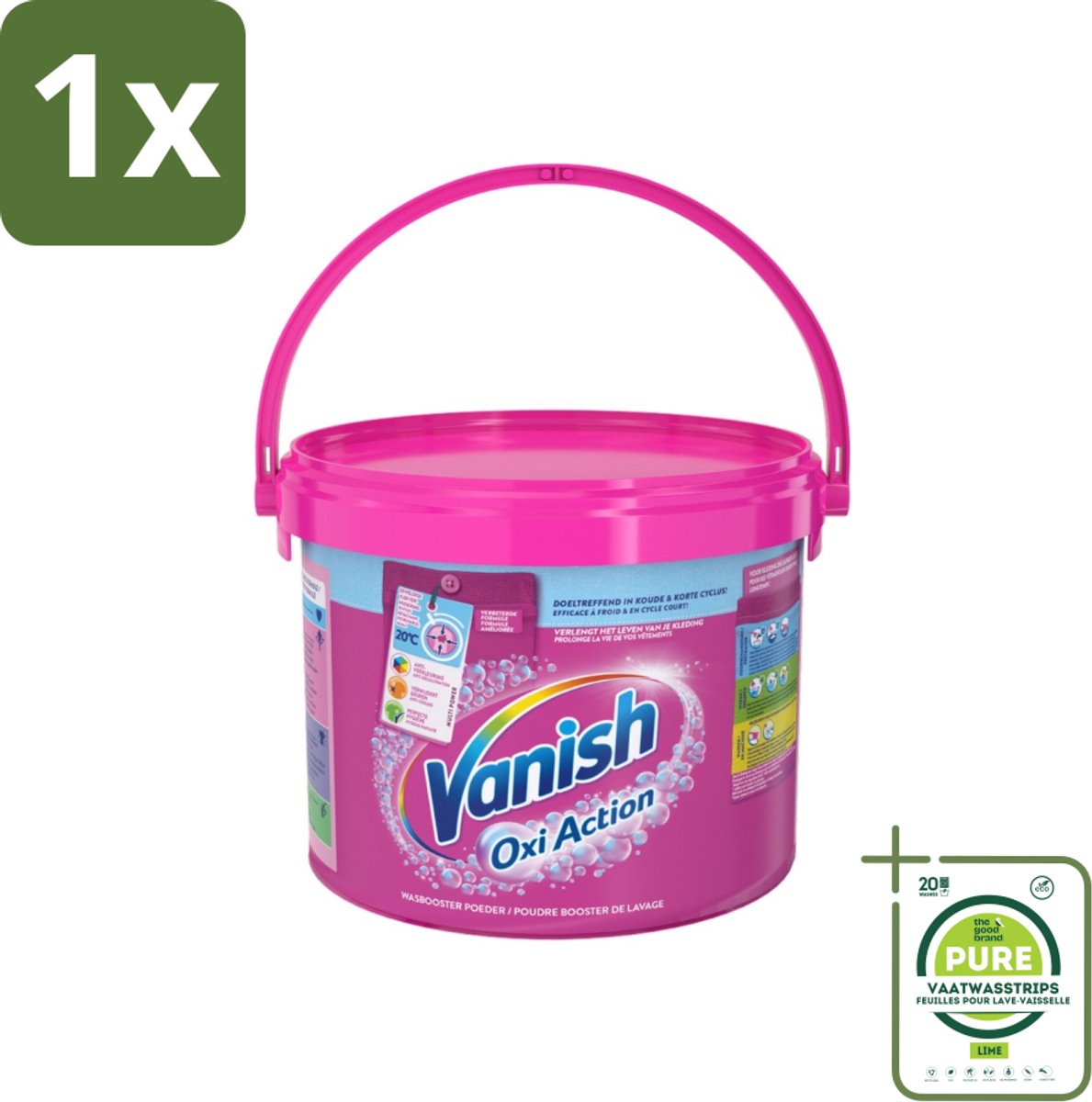 1 x Vanish Oxi Action - Vlekkenverwijderaar - Wasbooster - Gekleurde Was - 2.7 Kg - Vlekkenverwijderaar - Wasbooster - Gekleurde Was - Wasmiddel - Vlekken Verwijderen