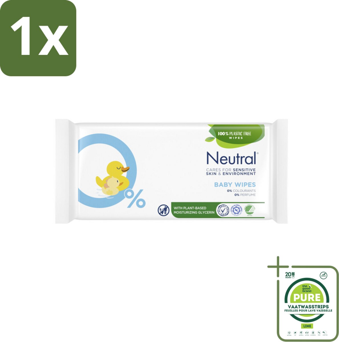 1 x Neutral Billendoekjes 52 doekjes - Baby Billendoekjes - Zachte Billendoekjes - Hypoallergene Billendoekjes - Babyhuid - Babyverzorging