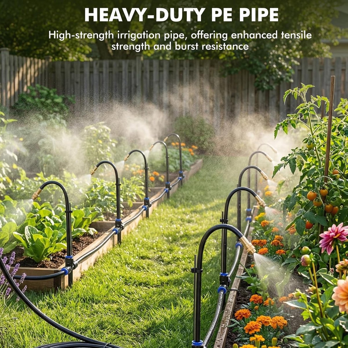 Universele 10 Meter PVC Slang met Snelle Aansluiting voor Zerstäuber en Sprinklerkop - Bewateringssysteem Accessoires Set voor Tuin en Landbouw