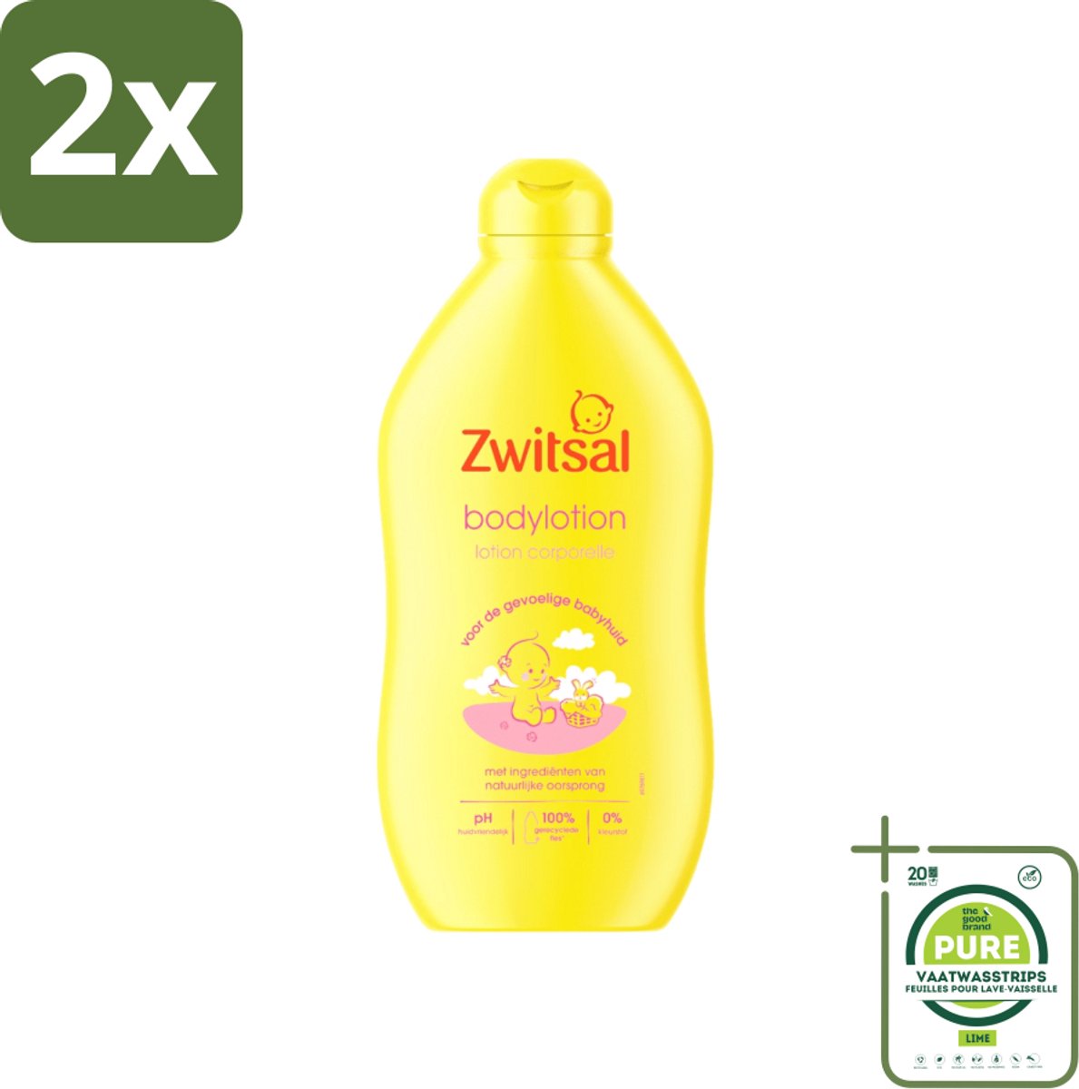 Zwitsal - Babyverzorging - Bodylotion - Extra Verzorgend en Zacht - 400 ml - Voordeelverpakking - 2 stuks - Babylotion - Babyhuid