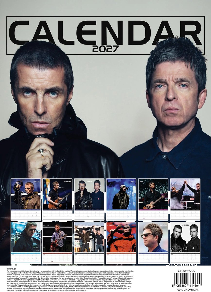 Oasis A3 Kalender 2027