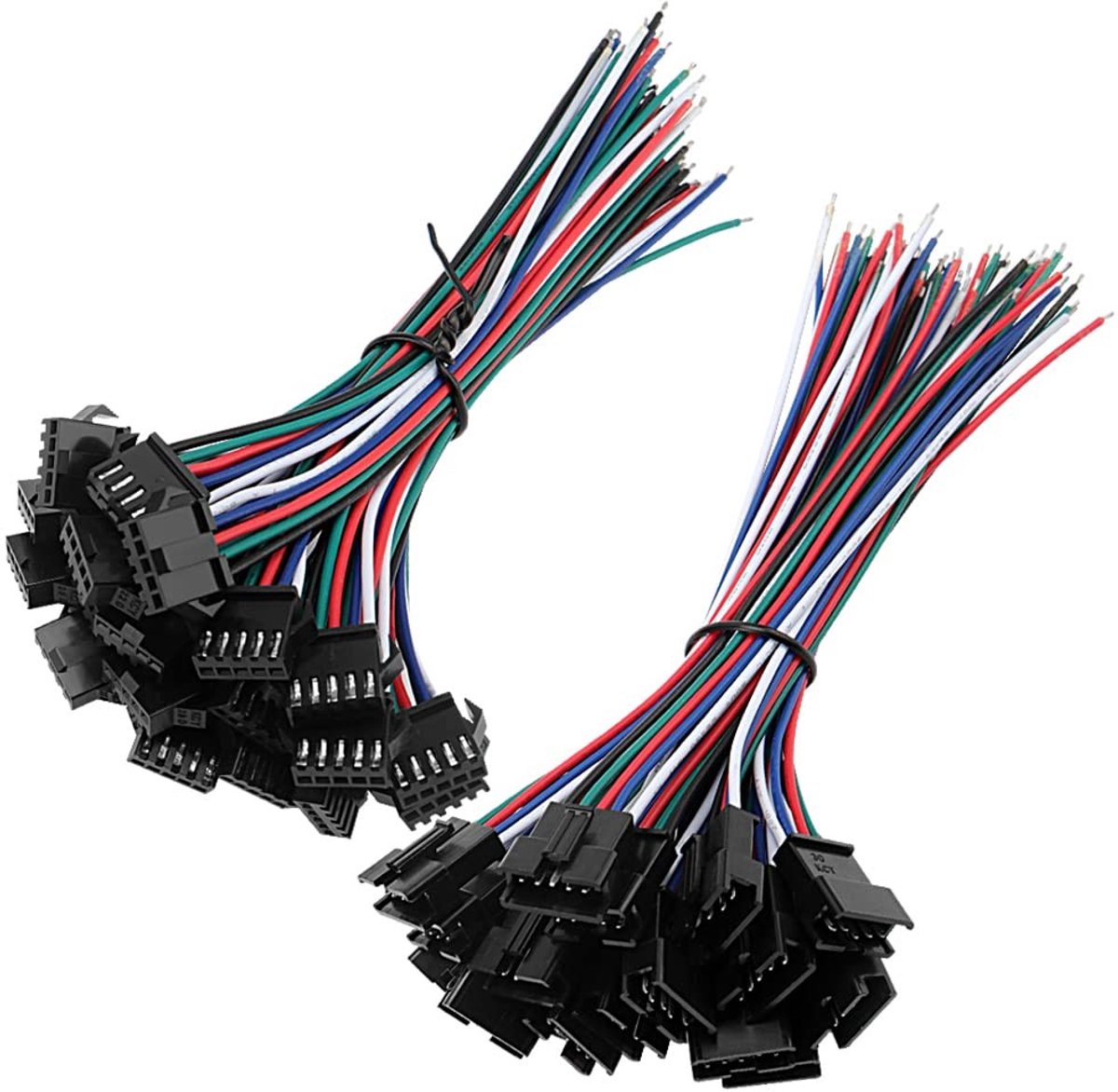 20 Paar JST SM 5-Pin 2.54mm Stekker Male en Female Connector Adapter met 150mm Elektrische Kabel voor LED Verlichting en Elektronische Toepassingen
