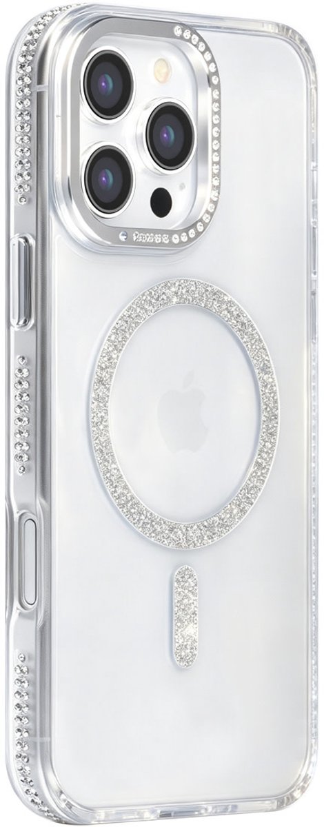 TUNIQ telefoonhoesje voor Apple iPhone 16 Pro Max - Diamond MagSafe TPU+PC - Grijs