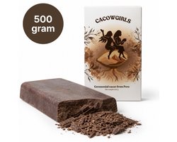 CacowGirls Ceremoniële Cacao Peru – 100% Pure Cacaomassa – Cacao Blok 500 g – Koffievervanger