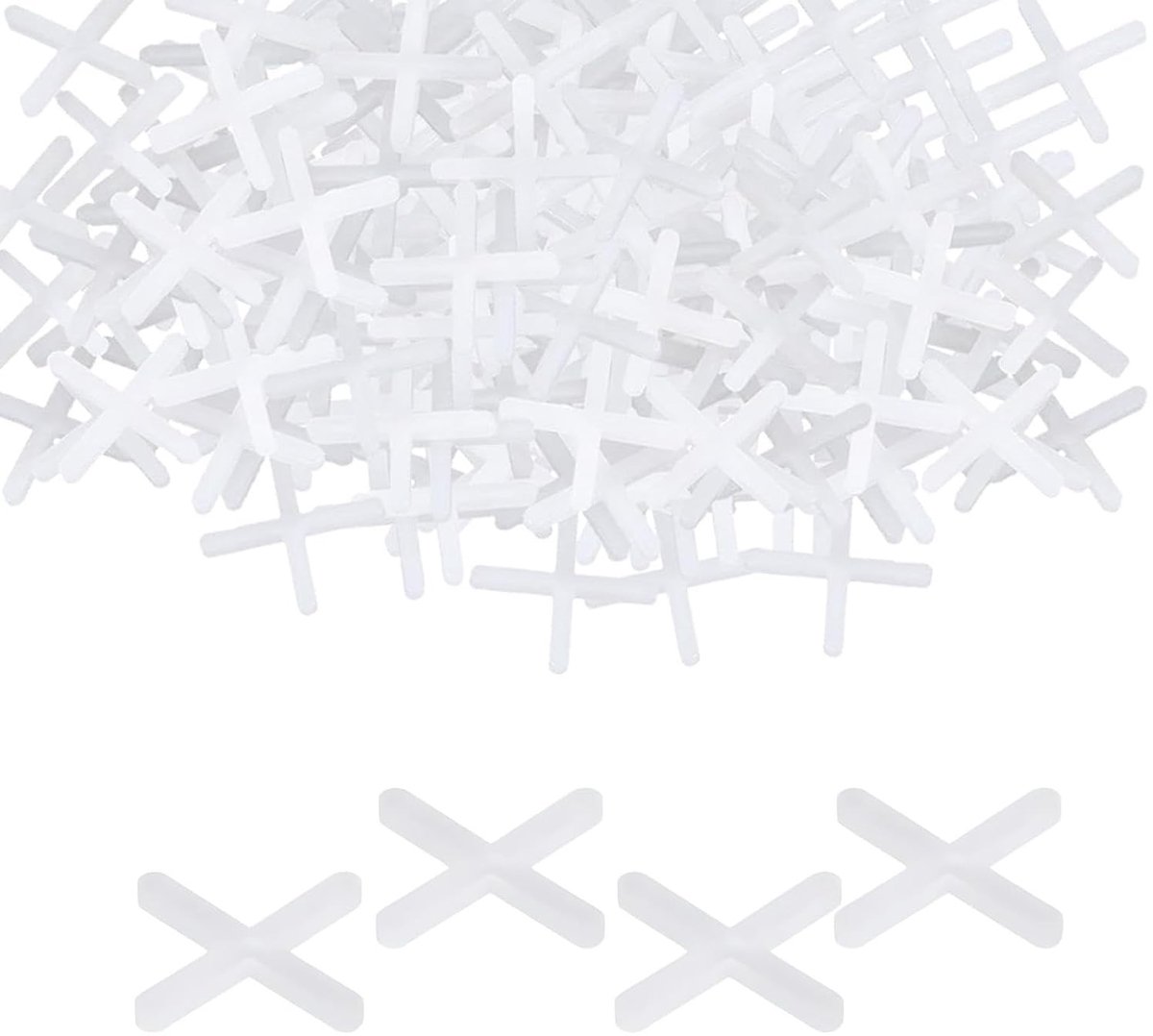 300 Stuks 3 mm Witte Krokodillenclips voor Zelfnivellerende Tegels en Muurtegels