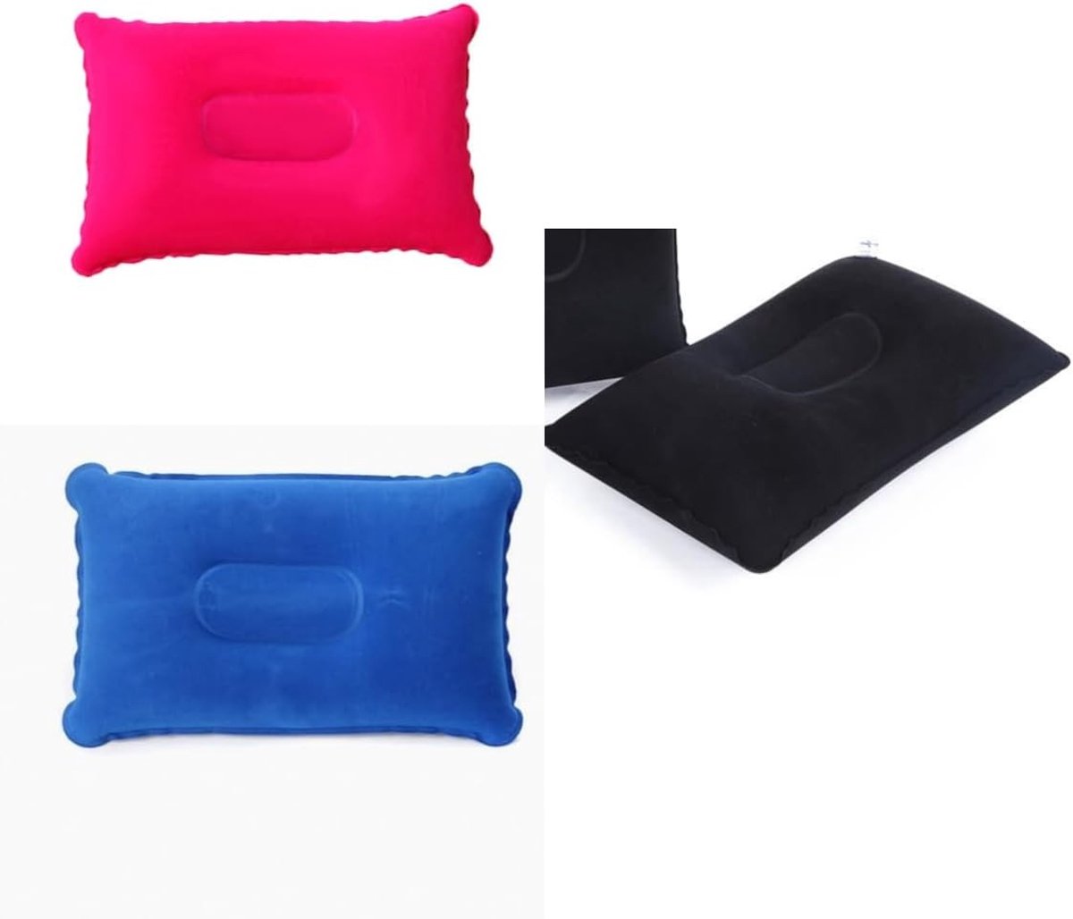 Opblaasbaar Reiskussen Set - Groen - Lichtgewicht PVC - Multifunctioneel voor Reizen en Outdoor