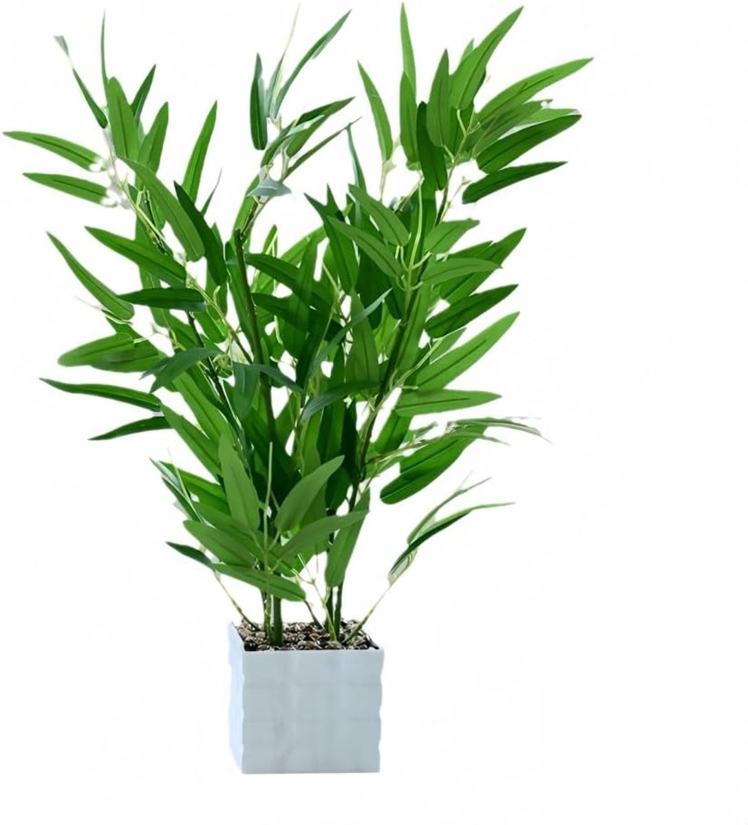 20 Inch Kunstmatige Bamboeplant in Pot - Nepplant voor Thuis, Kantoor en Woonkamer Decoratie met Realistische Look