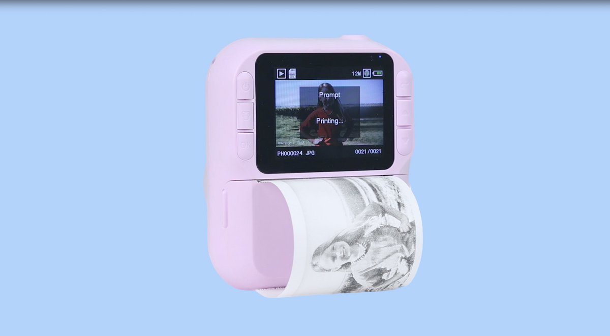 imoshion Kids Camera met Fotoprinter - Kindercamera - Foto's/Video's/Spelletjes - Lila — cadeau in Spellen & Speelgoed - foto 8