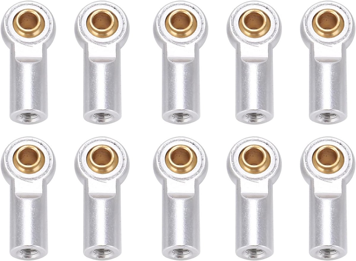 10 Stuks M3 Aluminium Link Rod Ends met Metalen Balhoofden voor RC Auto's en SCX10 Onderdelen