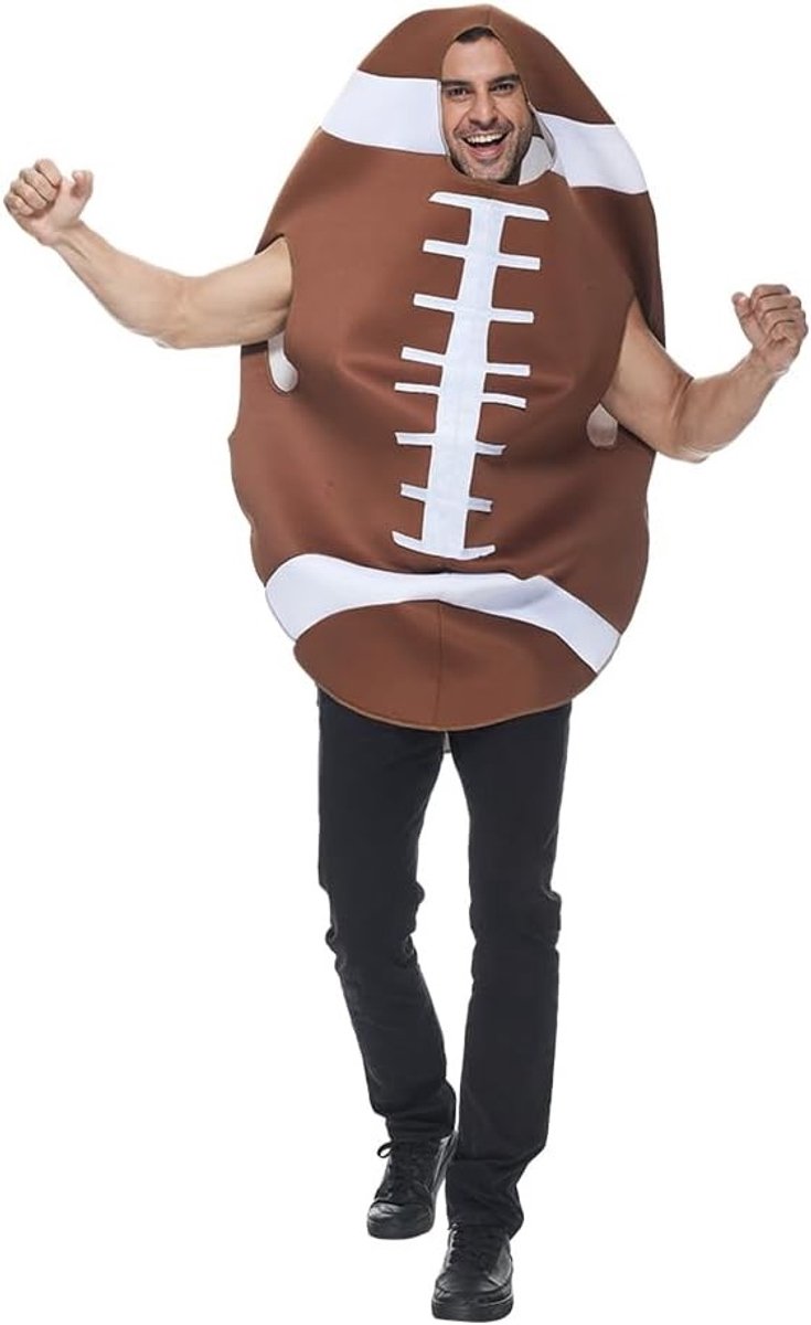 Griezelig Rugby Kostuum voor Volwassenen - Leuk Halloween Sport Kostuum met Accessoires