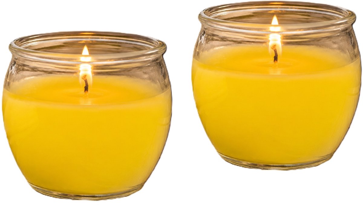 Benson citronellakaars in glas – 2 stuks – Ca. 25 uur per pot