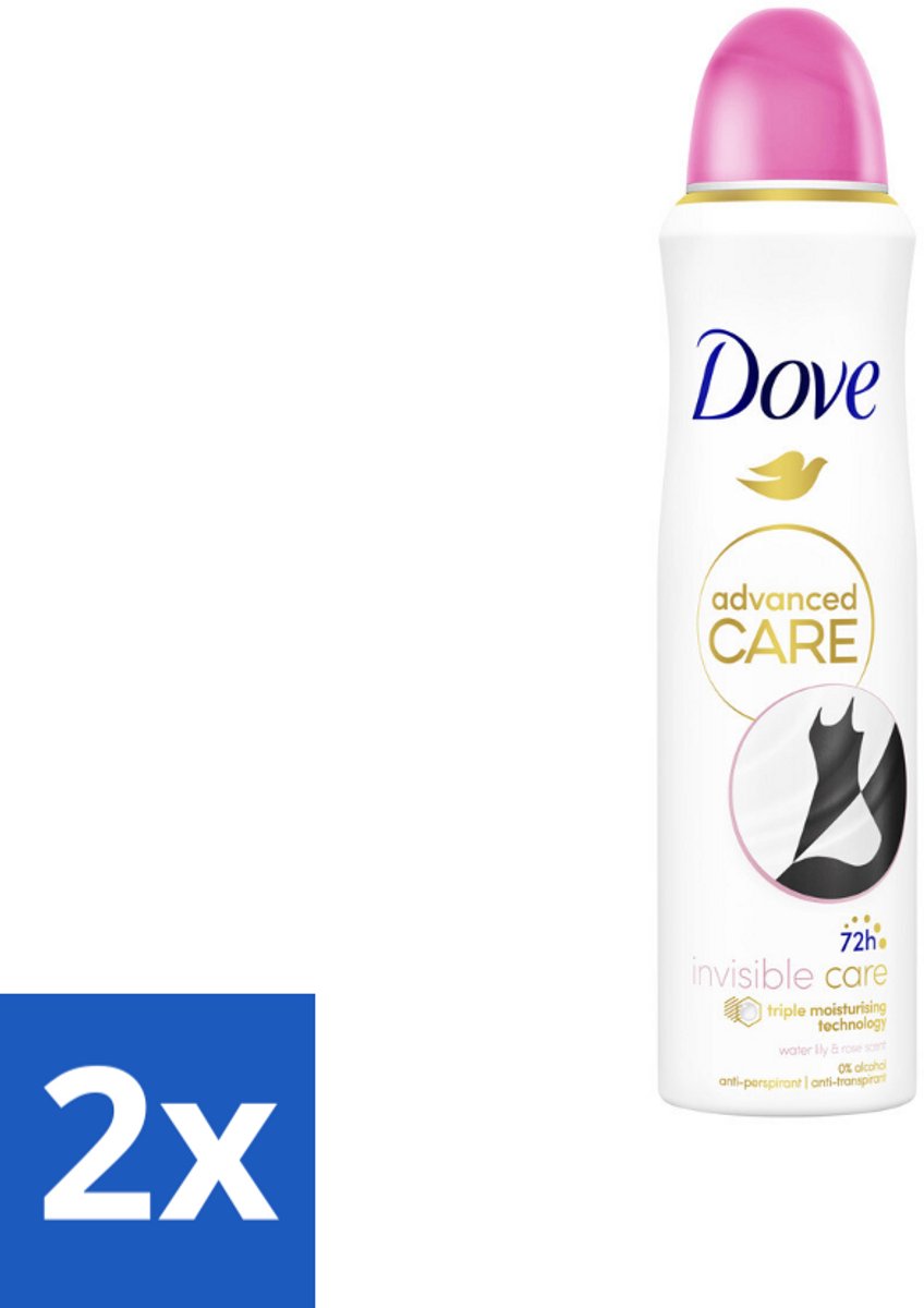 2 x Dove – Deodorant Spray – Invisible Care – 150 ml - Anti-transpirant - Deodorant Spray - Zweetbehandeling - Frisheid - Huidbescherming