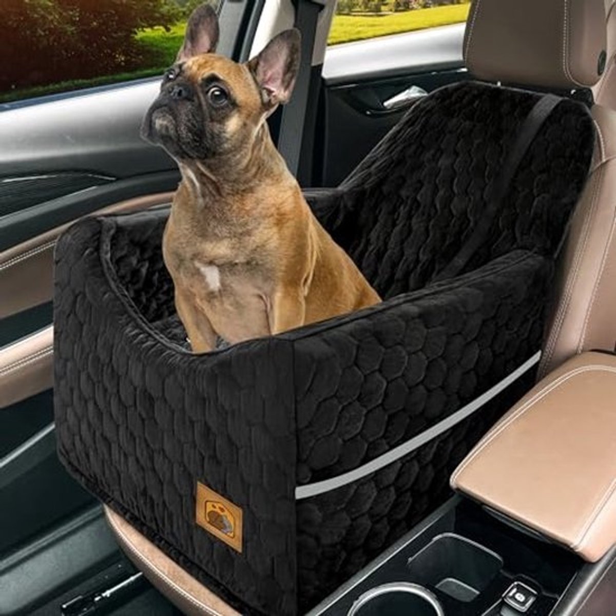 Hondenautostoel voor kleine en middelgrote honden - Verhoogd hondenbed voor autoveiligheid