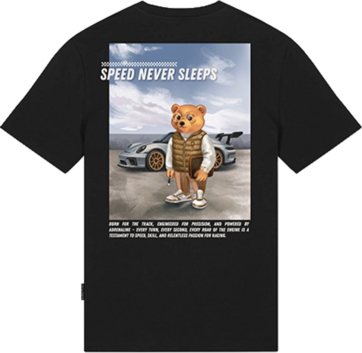 Baron Filou 187 The Urban investor Backprint T-Shirt (Speed Never Sleeps)