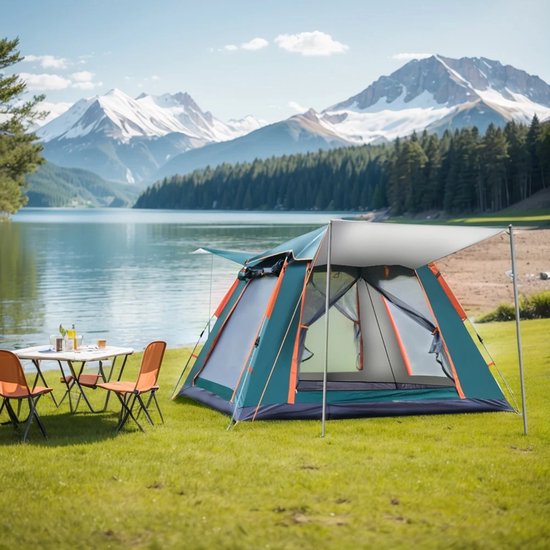 Lifero Automatische Tent - Instant Tenten - Camping Easy-up - Kampeertent 2 Persoons - Kamperen 2-4 persoons Tenten - Koepeltent — afbeelding 4