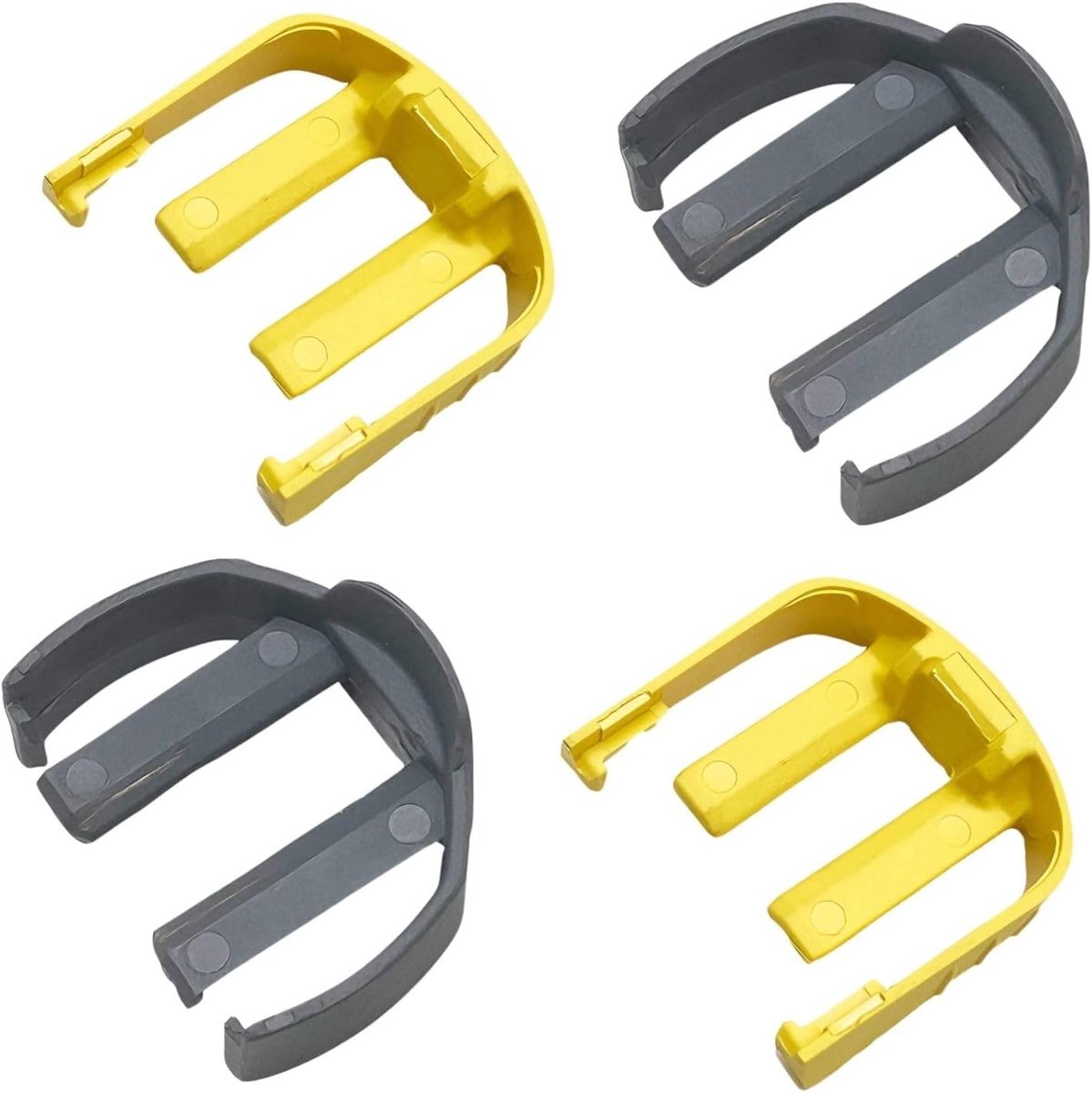 4 Stuks Hoge Druk Slang Klemmen voor Snelle Ontkoppeling en Accessoires voor Hogedrukreinigers met 2 Grijze en 2 Gele Klemmen