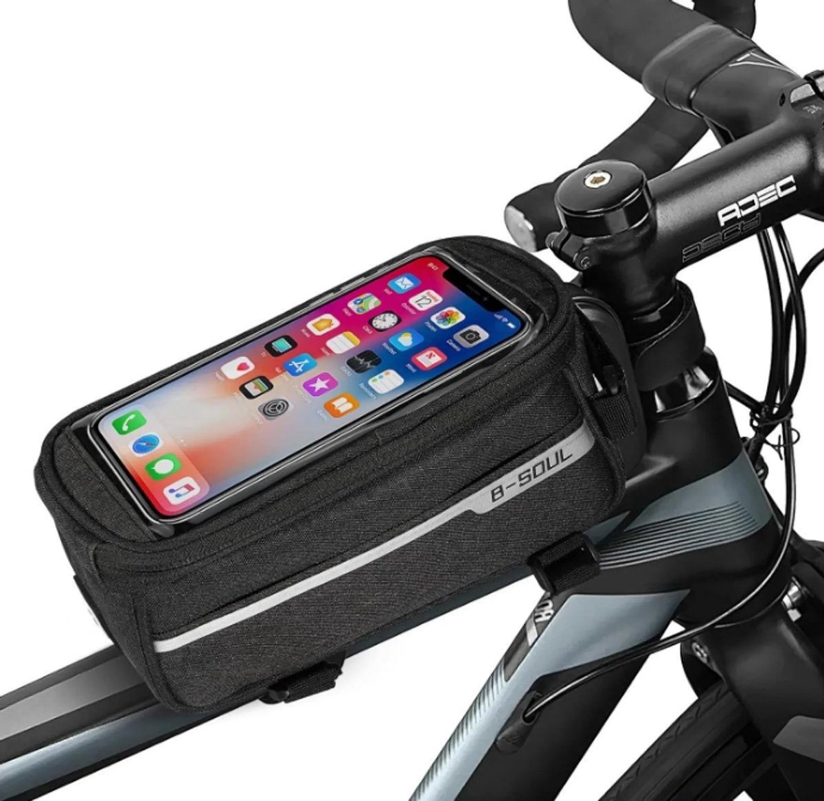 casalora® - Fietstassen - Waterdichte Tas - Fietsuitrusting - TPU-scherm - Multifunctionele - Geschikt om te fietsen - Geschikt voor fietsnavigatie - Zwart