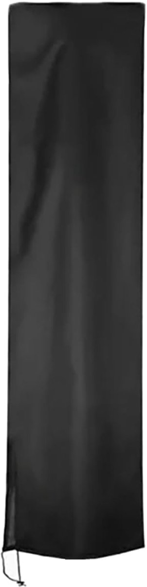 Parasolhoes 190x50x30 cm - Waterdichte 210D Beschermhoes met Rits en Trekkoord - Zwarte Opberghoes voor Staande en Zweefparasol - Stevige Hoes voor Buitengebruik