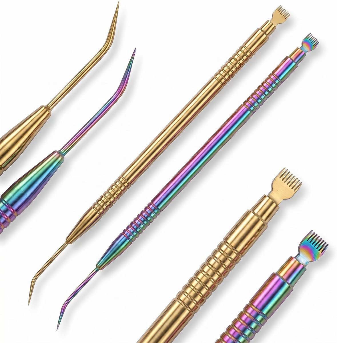 Professionele RVS Wimperlifting Tools Set - 2-in-1 Wimperlift Stokken en Separator met Wimperkam voor Permanente Wimperlifting en Styling