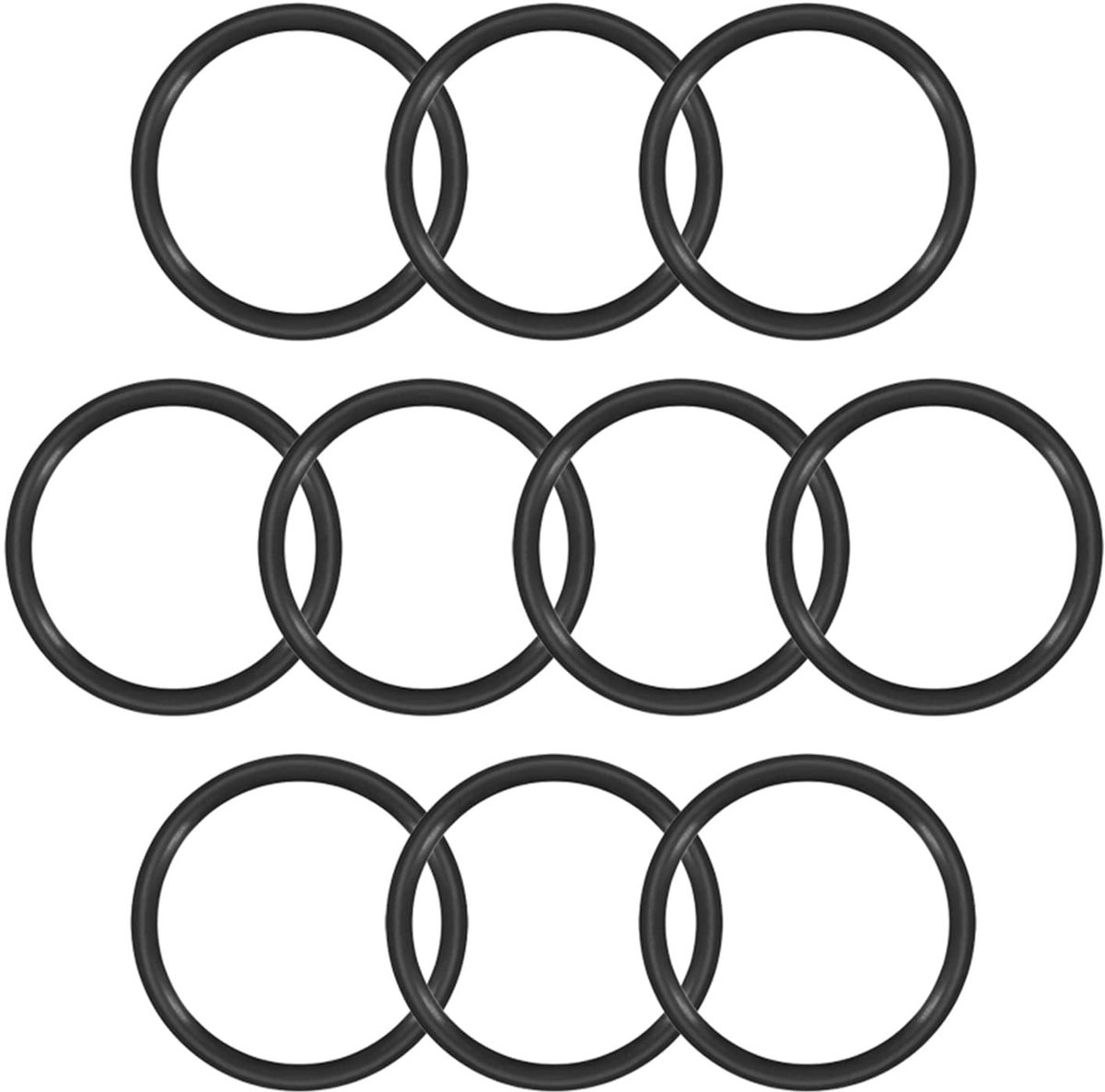 10 Stuks O-Ringen van Rubber, Nitril Rubber Dichtingsringen, 57mm Buiten Diameter, 50.8mm Binnen Diameter, Ideaal voor Auto Reparatie en Waterdichte Toepassingen