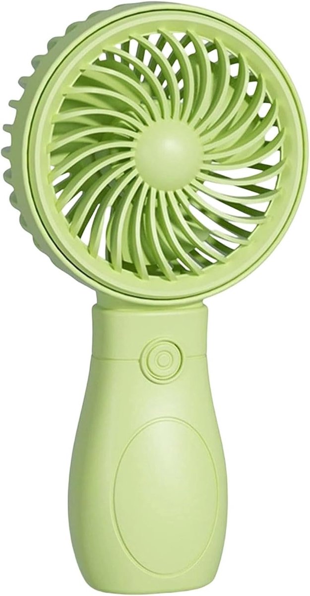 Elektrisch Draagbare Handventilator - Draadloze Tafelventilator - 3 Snelheden - LED Display - Voor Thuiskantoor, Reizen, Buiten - Oplaadbaar - Stille - Groen - Kleine Portable Ventilator met USB - Lange Accuduur - Outdoor gebruik