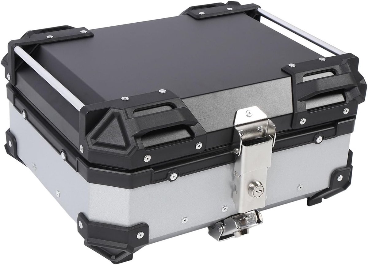 Motorfiets Topbox van Aluminium Legering 25L met Veiligheidsvergrendeling voor Helmen en Bagage