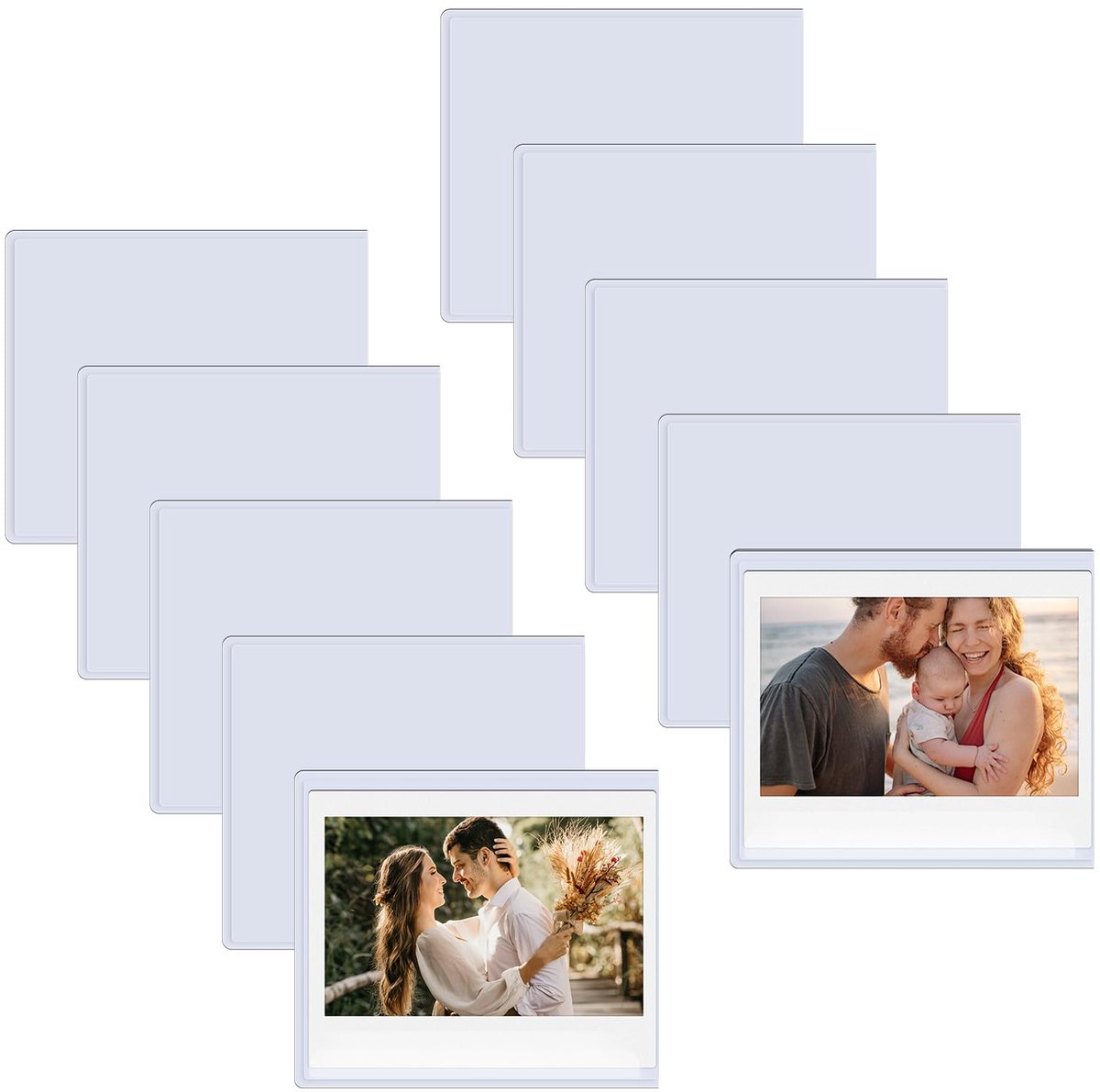 HIYQIN Set van 10 magnetische lijsten voor Instax Wide Film, voor Polaroid Now/600/OneStep+, 8,9 x 10,8 cm, voor - ShopVlot