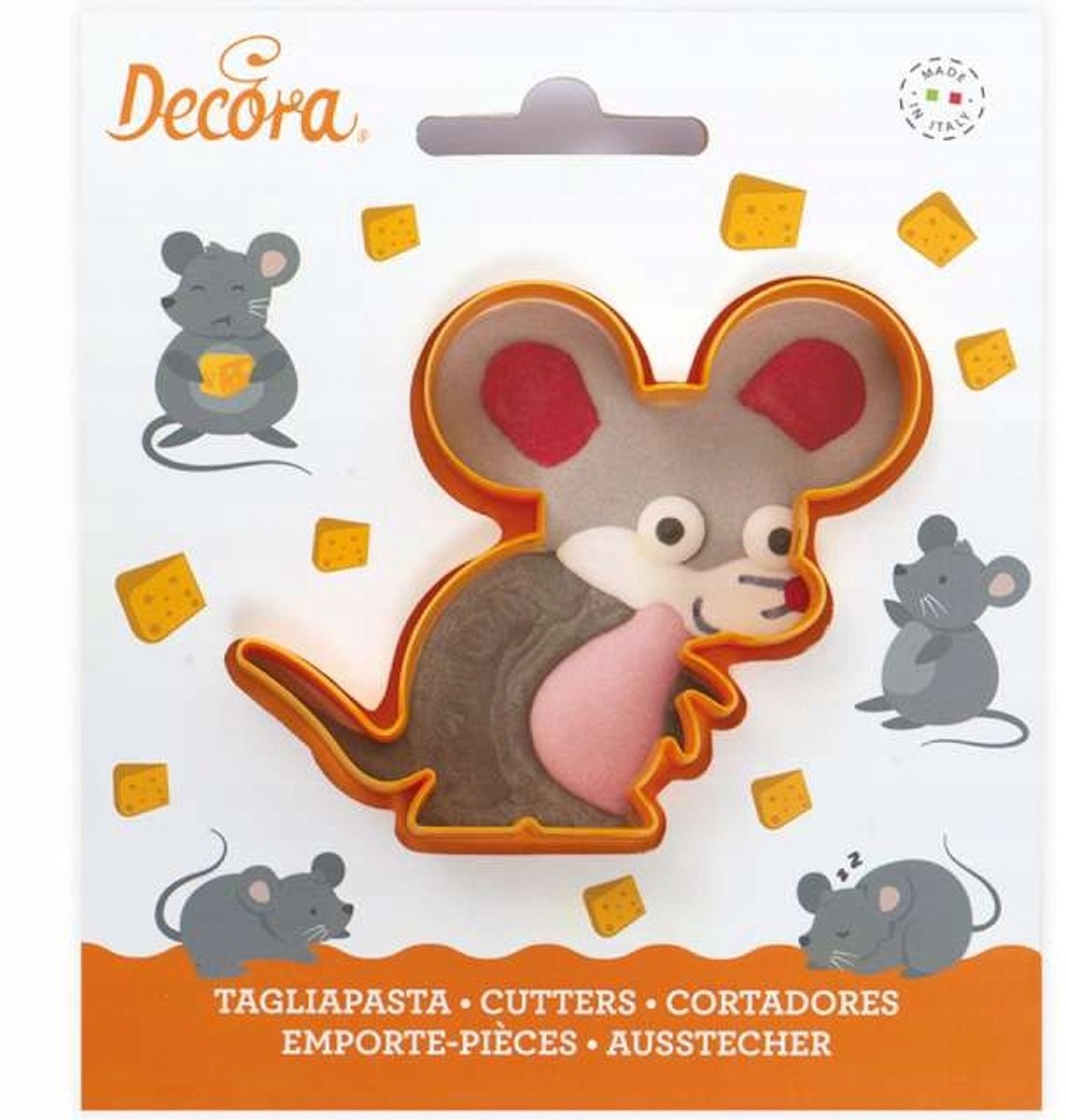 Decora Muis Koekjesvorm - 6x8x2,2 cm - Kunststof