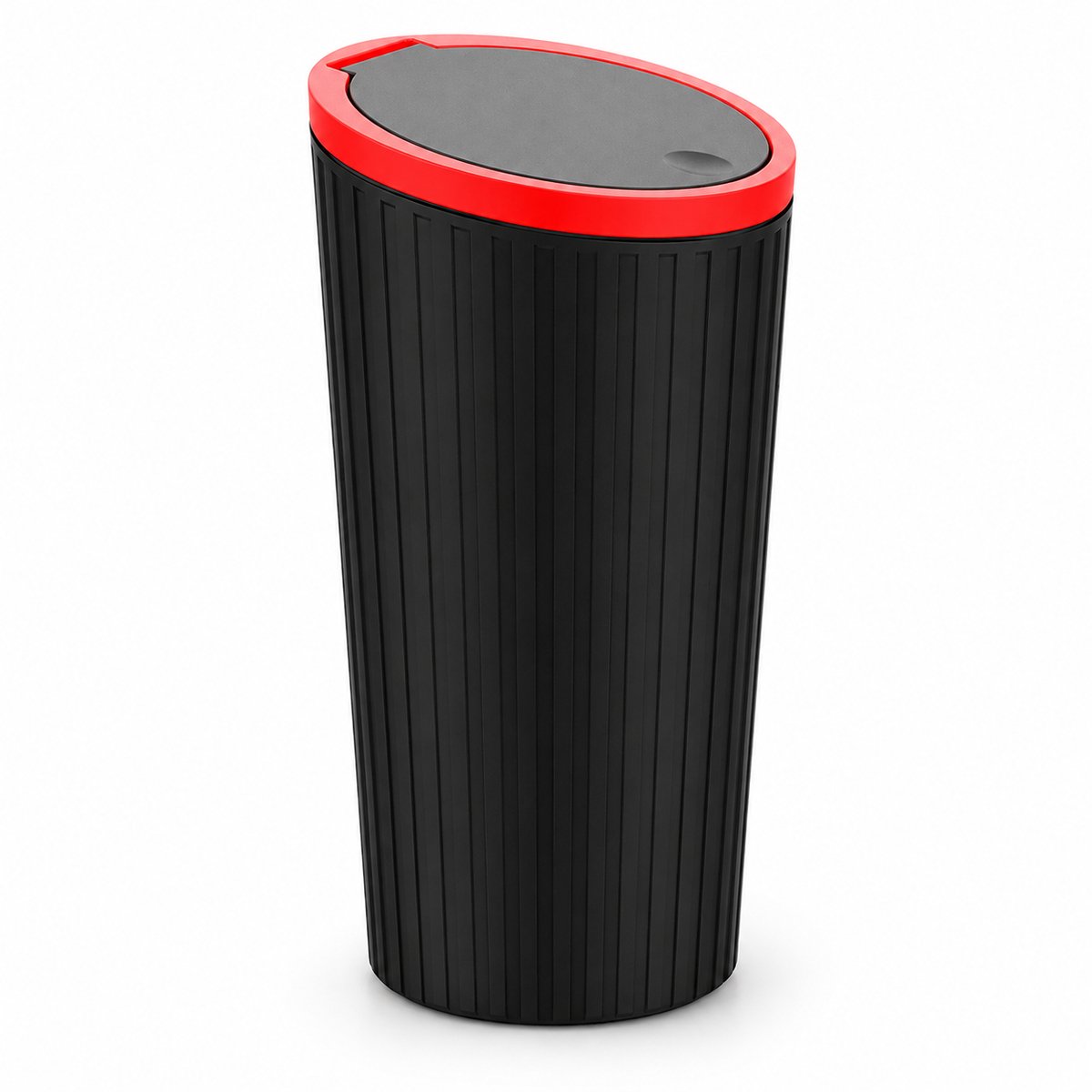 Trash bin - Auto-afvalbak met deksel - Grote capaciteit - Afgesloten en lekvrij - Afvalbak voor in de auto - Organizer auto - Rood