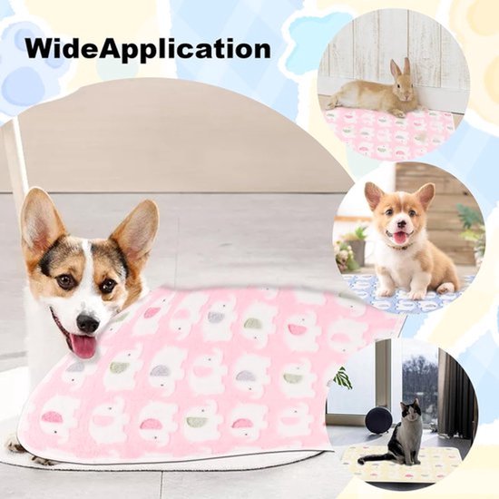 3‑delige set pluche huisdierendekens｜warme wasbare slaapmat, geschikt voor katten en honden klein‑middel‑groot, 76×104 cm — afbeelding 3