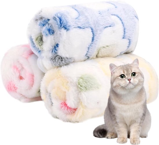 3‑delige set pluche huisdierendekens｜warme wasbare slaapmat, geschikt voor katten en honden klein‑middel‑groot, 76×104 cm — afbeelding 4