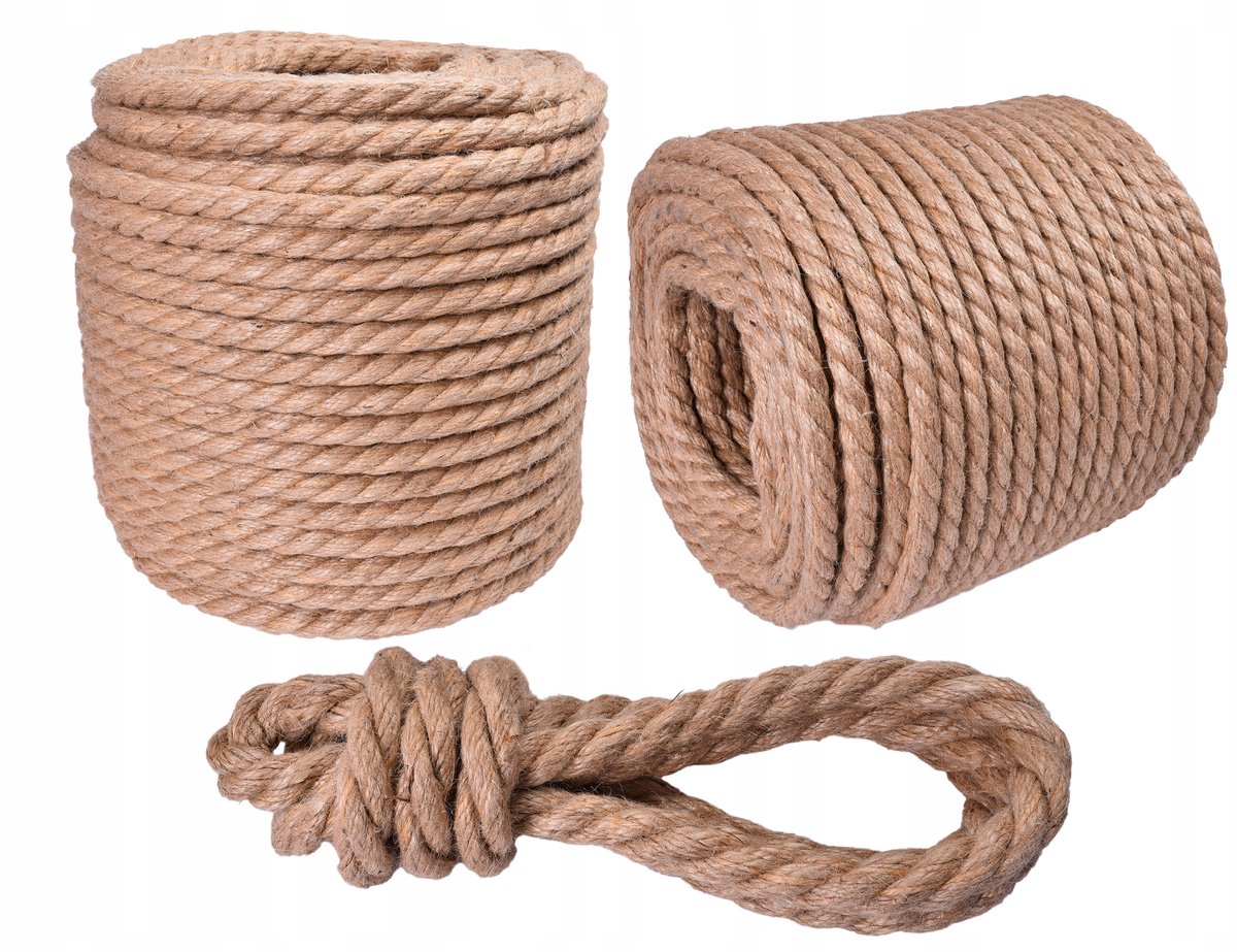 Jutekouw Touw 16mm 30m - Sterk en Decoratief Zeilstouw