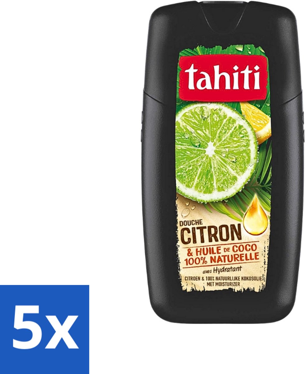 Tahiti - Douchegel - Citroen & Kokosolie - Hydraterend - 250 ml - Bulkverpakking - 5 stuks