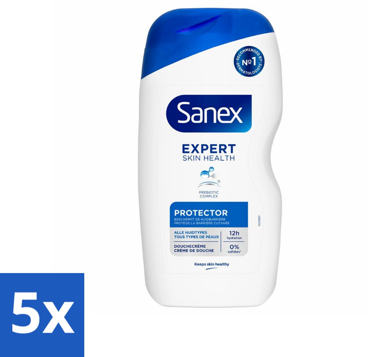 Sanex Douchecrème Expert Skin Health Protector 400 ml - Bulkverpakking - 5 stuks
