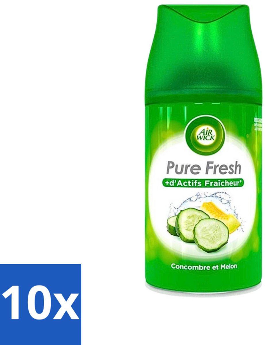 Air Wick Freshmatic - Luchtverfrisser Navulling - Pure Fresh Komkommer - 250ml - Bulkverpakking - 10 stuks