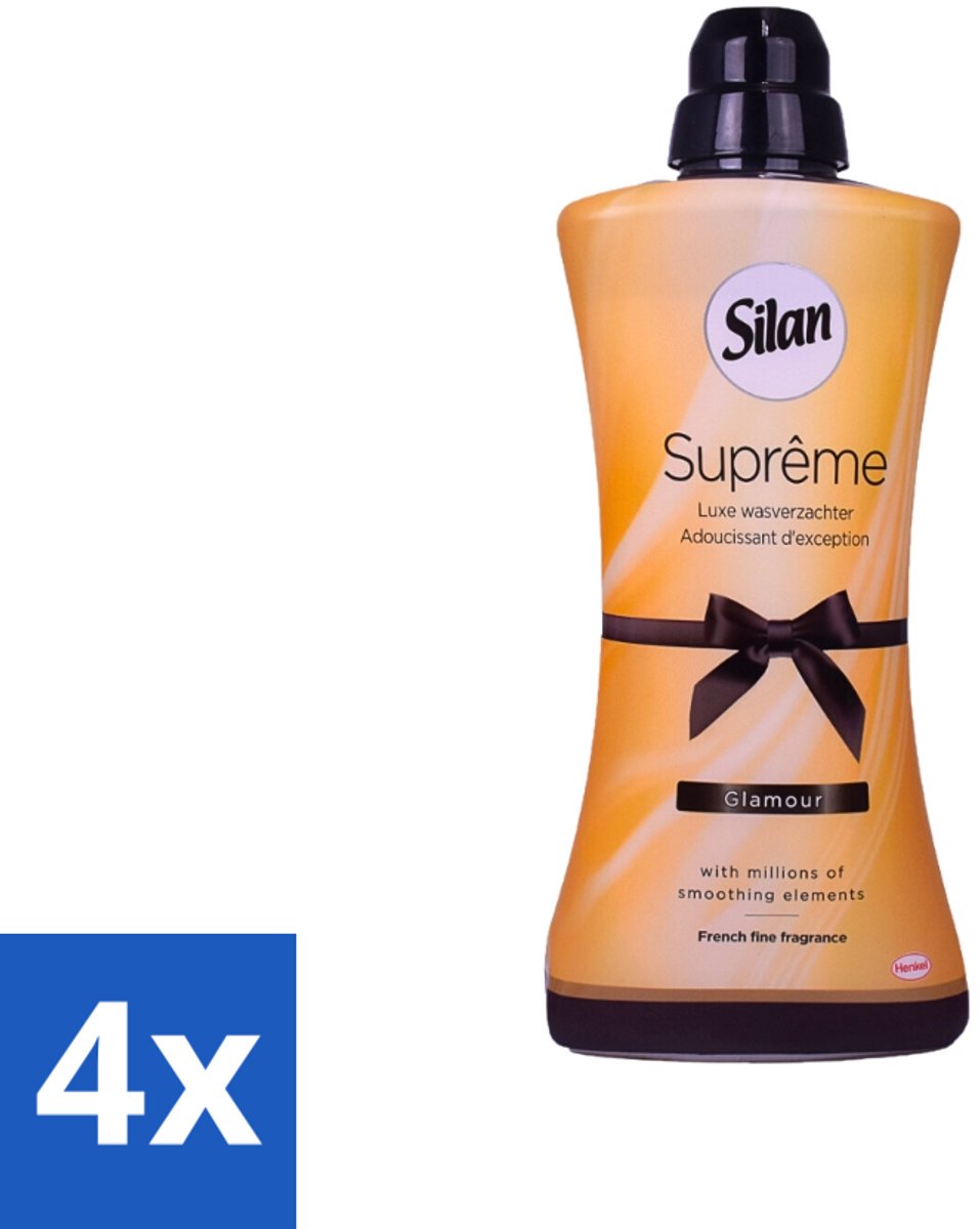 4 x Silan Suprême - Wasverzachter - Glamour - 44 Wasbeurten - 1.2L - Wasverzachter - Wasverzachter Glamour - Luxe Wasverzachter - Zachte Was - Geurige Was