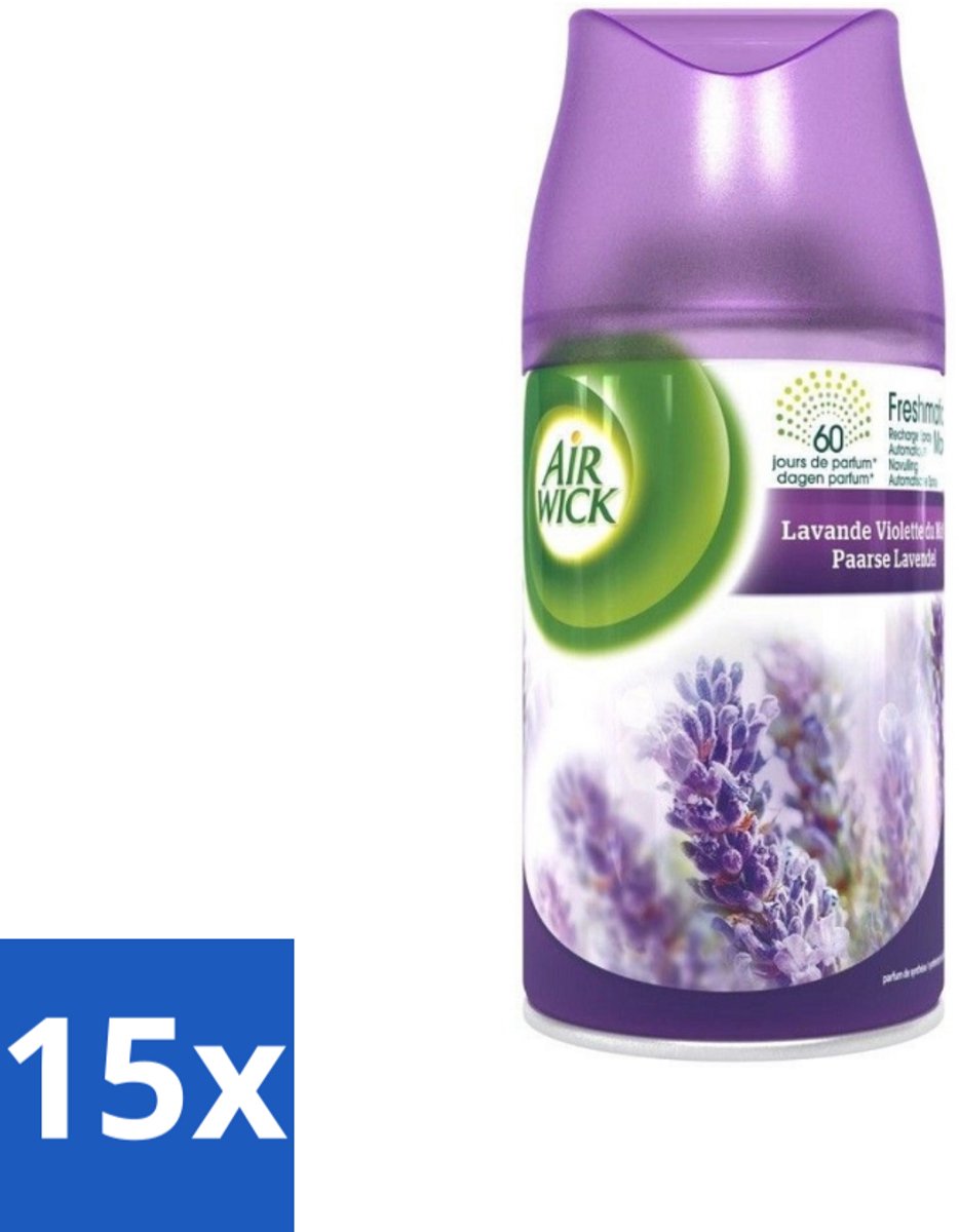 Air Wick Freshmatic - Luchtverfrisser Navulling - Pure Fresh Lavendel - 250ml - Bulkverpakking - 15 stuks