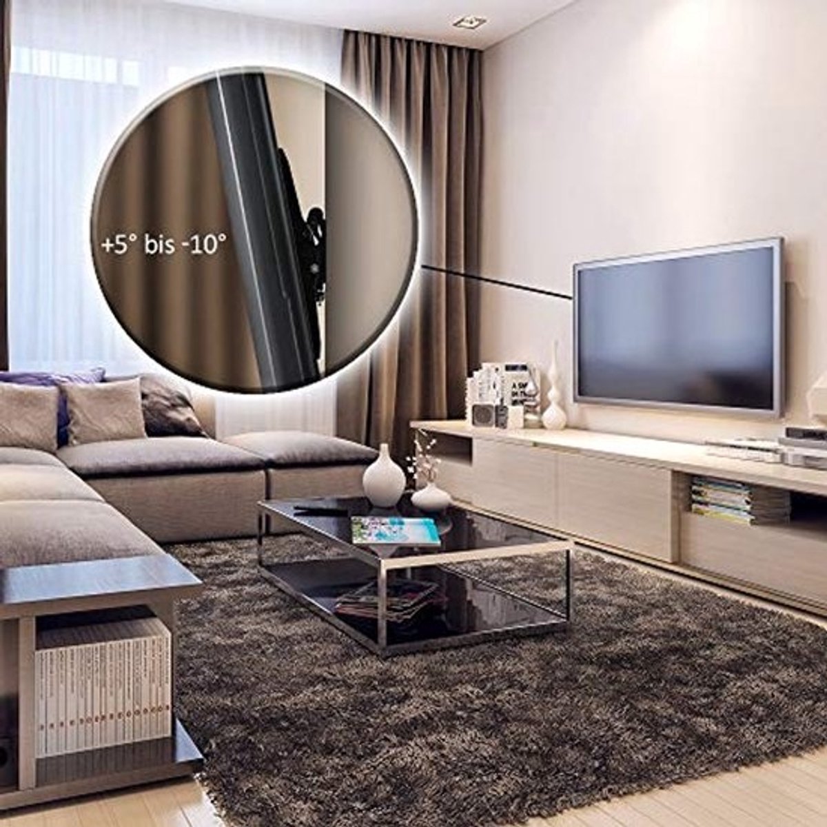 Universele TV Wandsteun voor 32" - 65" Inch - Kantelbaar tot 75Kg - VESA 400x400mm - Wandmontage met 56mm Afstand