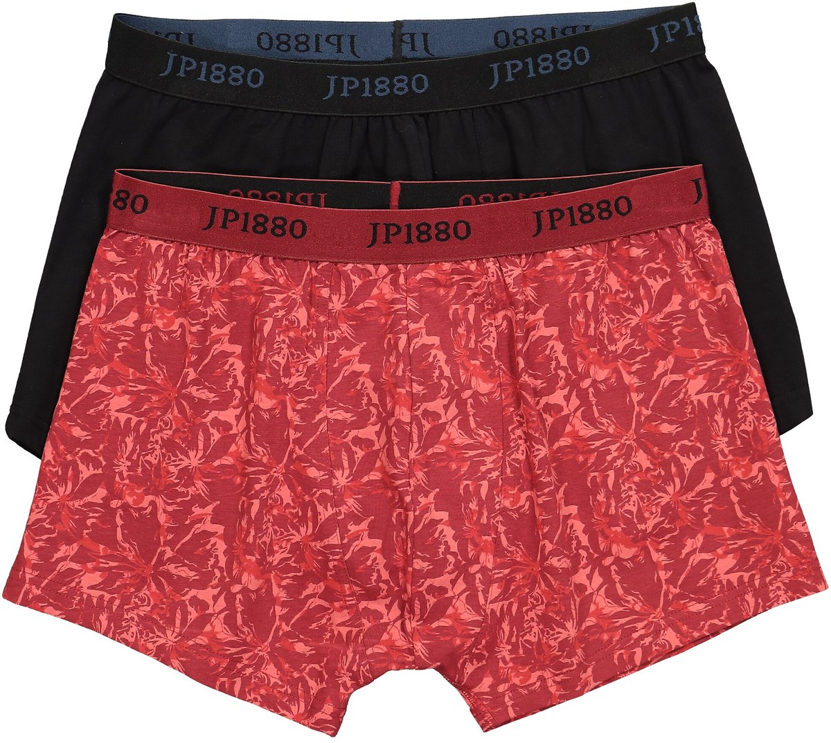JP 1880 - Heren - Heupbroekjes FLEXNAMIC® loungewear OEKO-TEX set van 2 tot 8XL - Fluweelrood - Maat 3XL