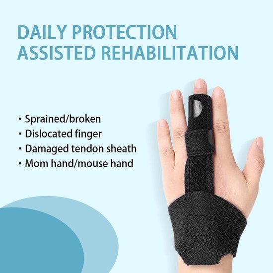 Verstelbare Vingerbeugel met Aluminiumplaat voor Vingerfracturen, Trigger Finger en Artritis, Bescherming en Ondersteuning voor de Hand — afbeelding 2