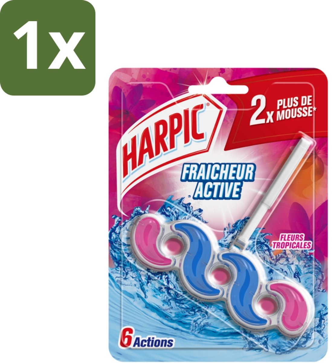 Harpic - Toitletblok - Tropische Bloemen - 250 Spoelbeurten - 1 Blok - 1 stuk