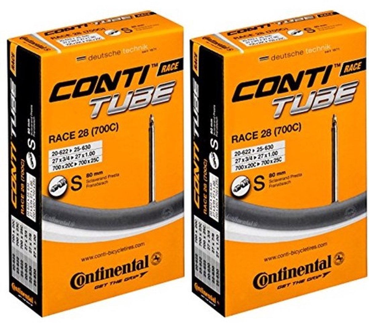 Racefiets Binnenbanden 700c - Lange Presta Ventiel 80mm (Set van 2)