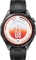Zwarte HUAWEI WATCH GT 7, frontaal weergegeven met een sportieve wijzerplaat.