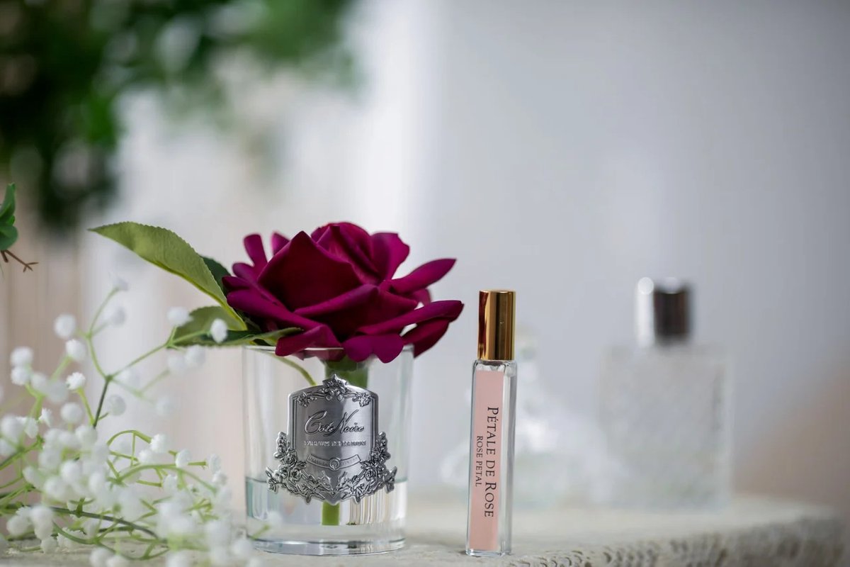 Cote Noire Perfumed Natural Touch Single Rose - Carmine Red (GMR04)